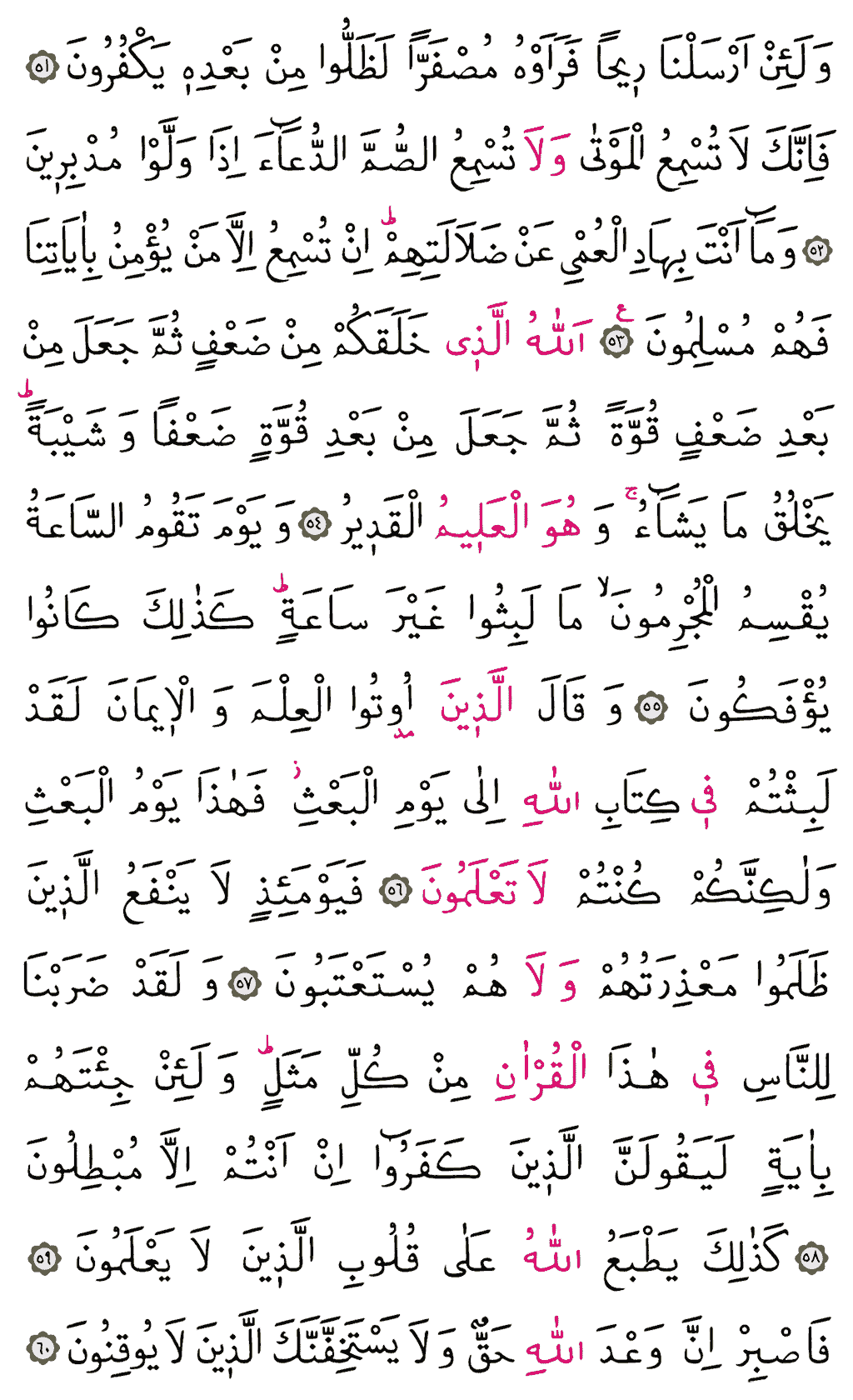 Rûm Sûresi - 409. Sayfa Arapçası