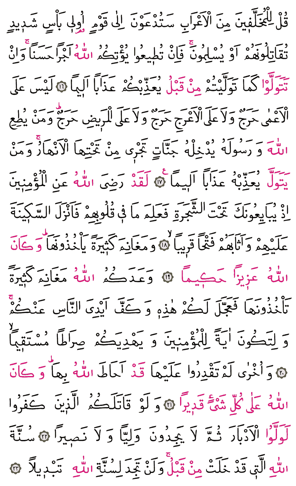 Fetih Sûresi - 512. Sayfa Arapçası
