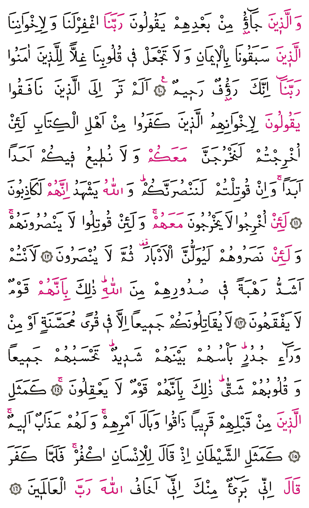 Haşr Sûresi - 546. Sayfa Arapçası