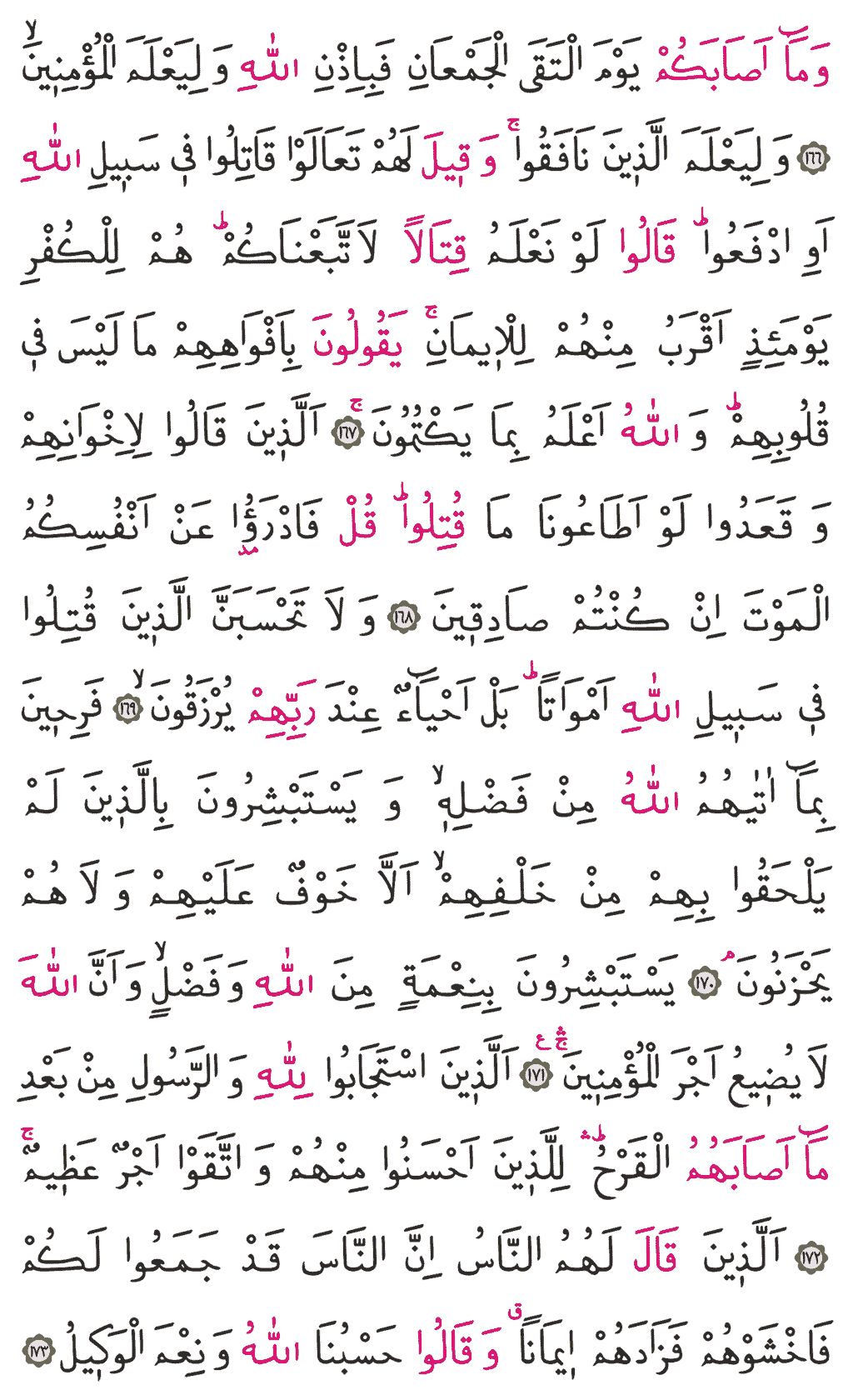 Âl-i İmrân Sûresi - 71. Sayfa Arapçası