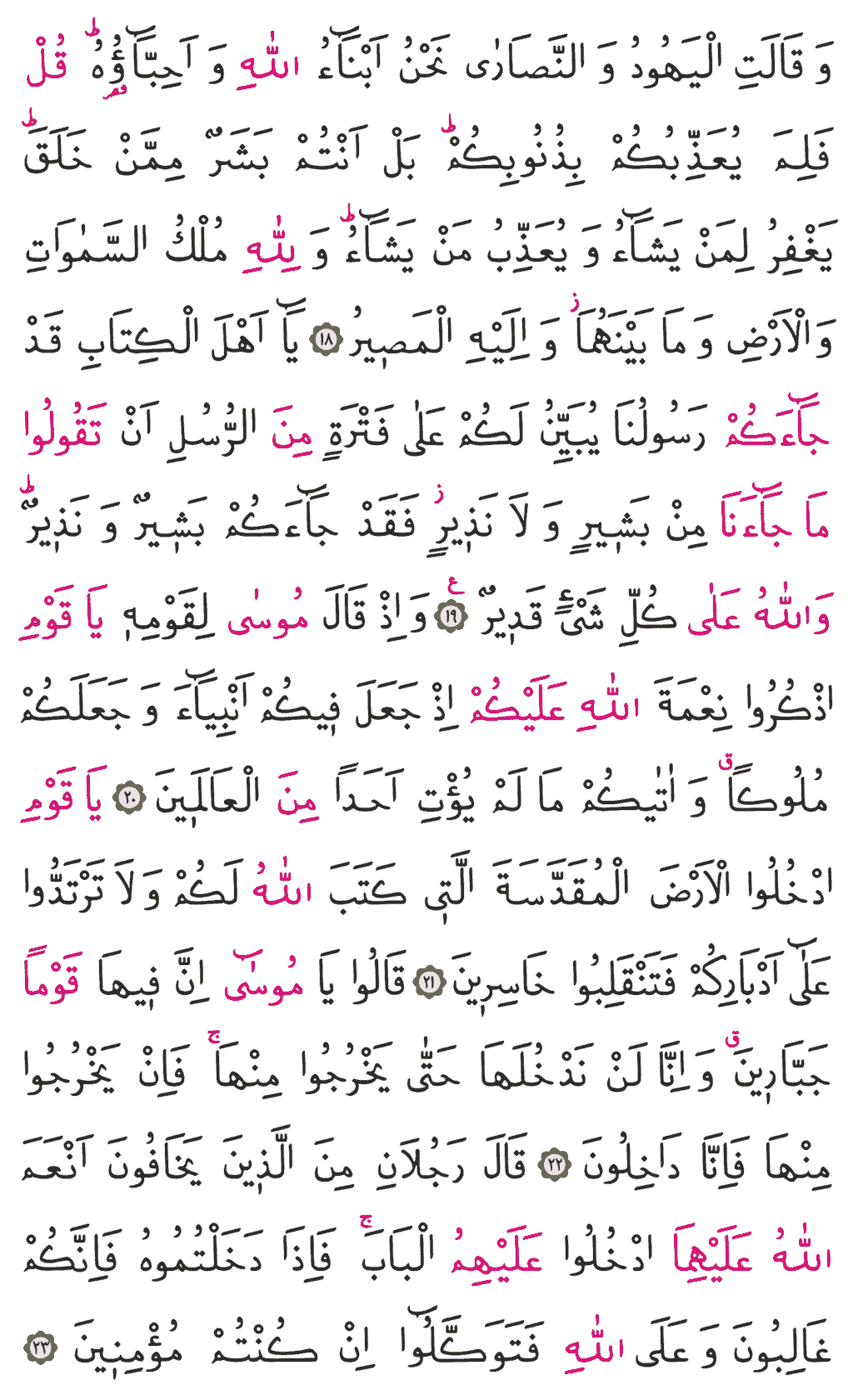 Mâide Sûresi - 110. Sayfa Arapçası