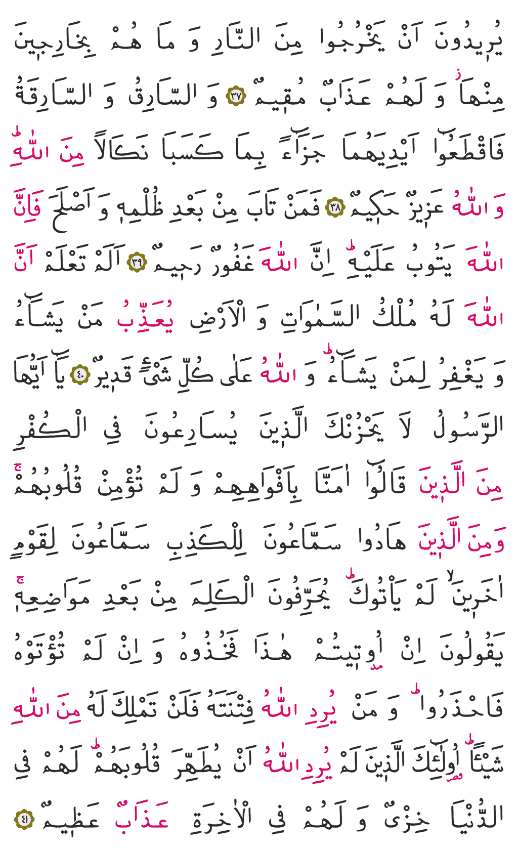 Mâide Sûresi - 113. Sayfa Arapçası
