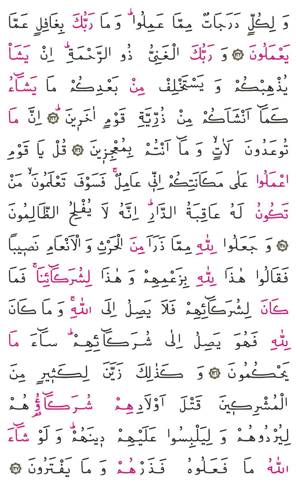 En'âm Sûresi - 144. Sayfa Arapçası