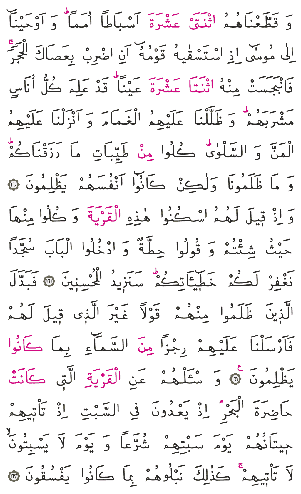 A'râf Sûresi - 170. Sayfa Arapçası