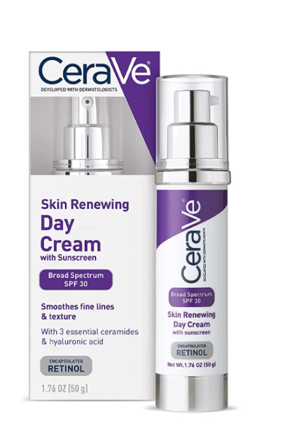 CERAVE Crème Hydratante Régénératrice Anti-âge au Rétinol Encapsulé SPF 30