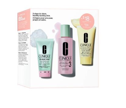 Clinique 3-Step Skin Care Kit Skin Type 3 coffret cadeau pour peaux grasses et mixtes