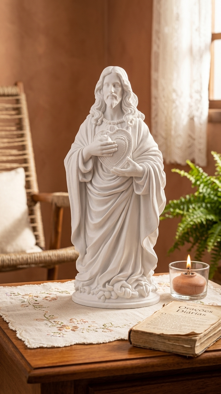 Estátua de Jesus com Sagrado Coração