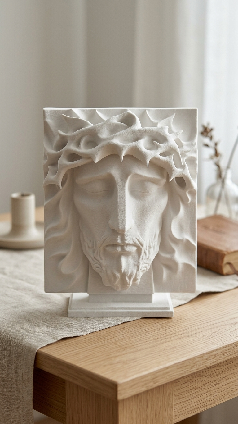 Estatueta Alívio de Jesus 15cm — Presente Católico para Altar