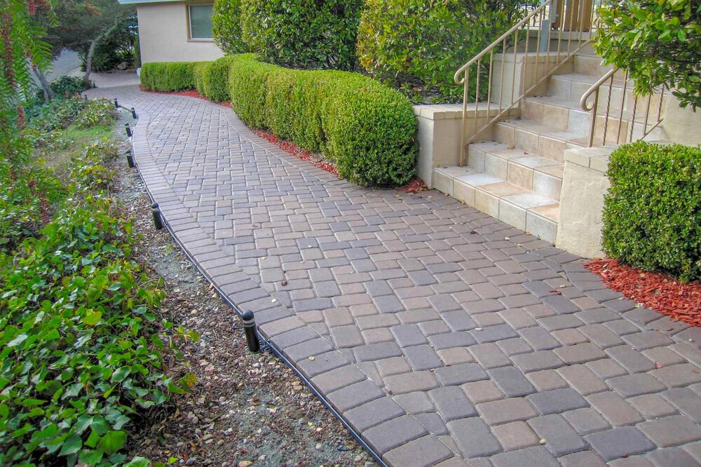 Brick and Stone Patio, Walkway, and Step Installation