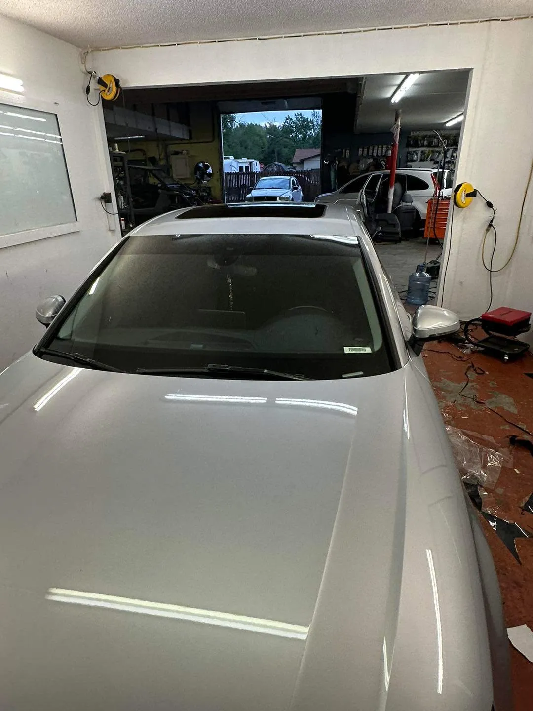 Cars in showroom