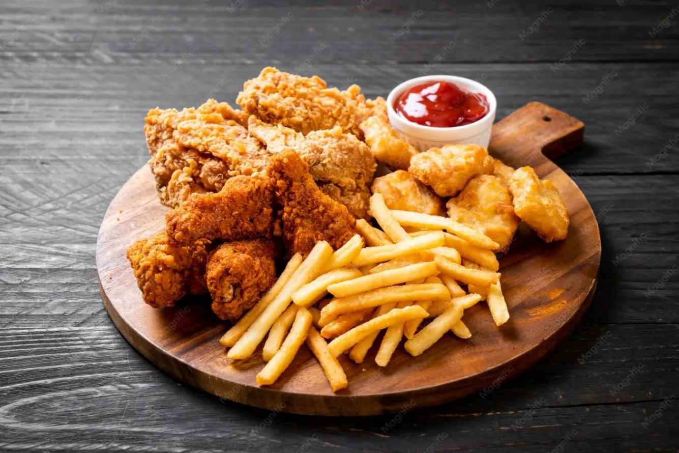Fried Chicken with Potatoes