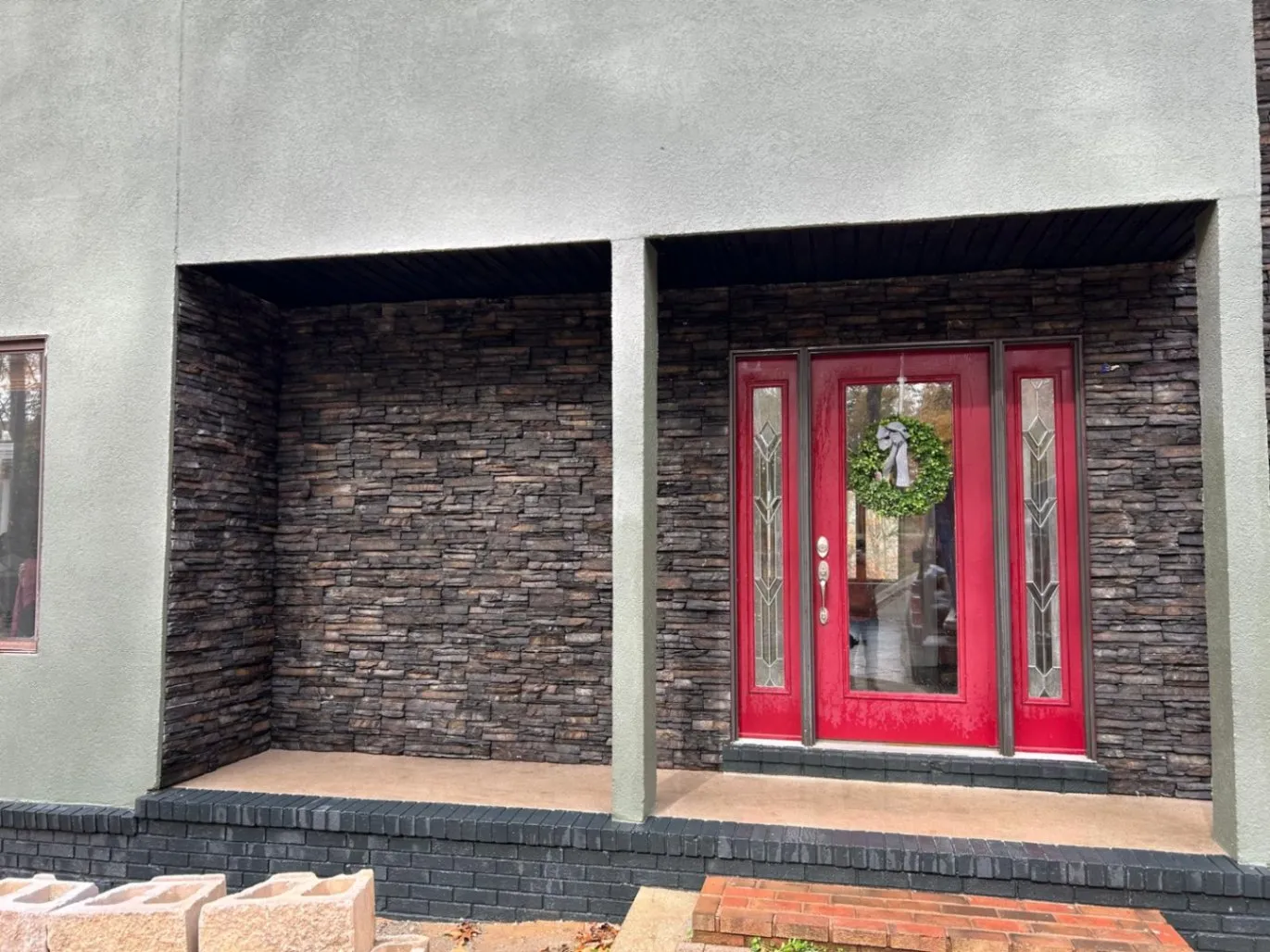 Car back view on road