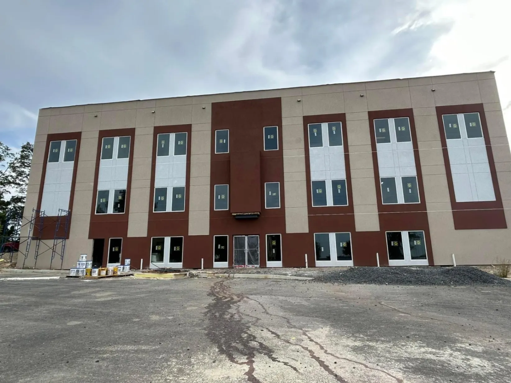 Red sports car on road