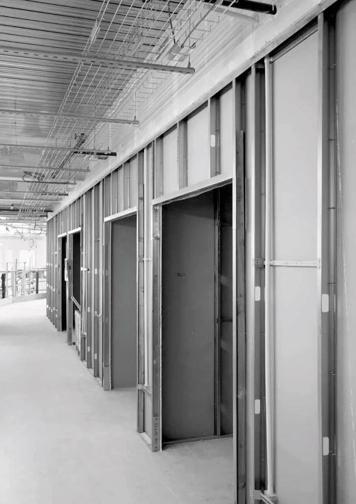 Smooth Metal Partition Walls