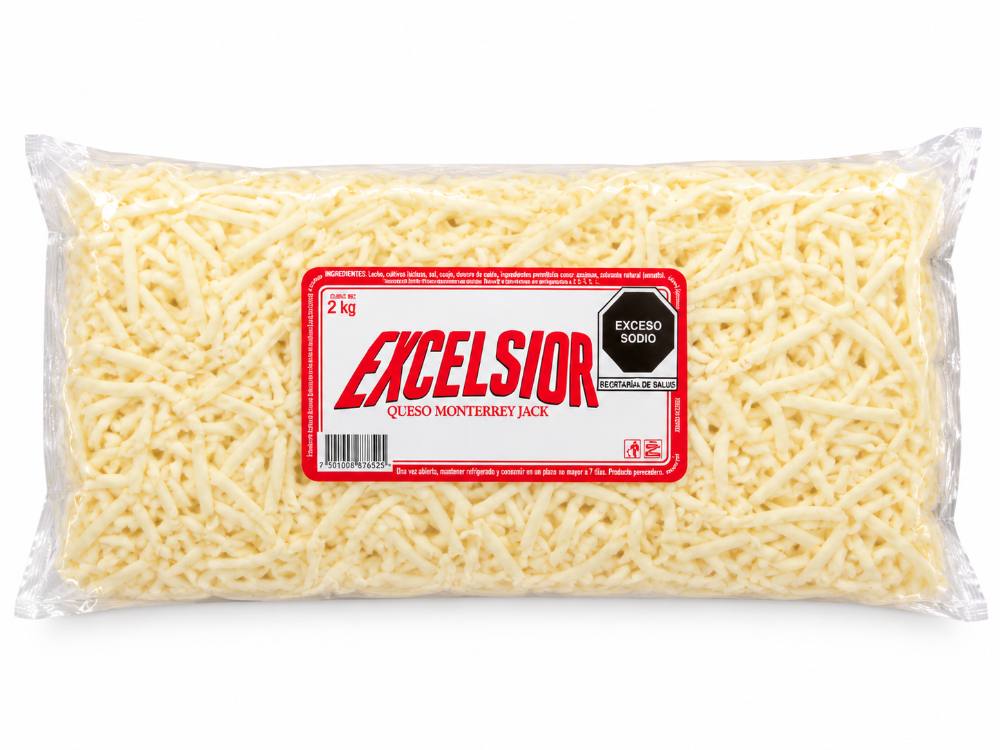 Queso Monterey Rallado 2 Kg.