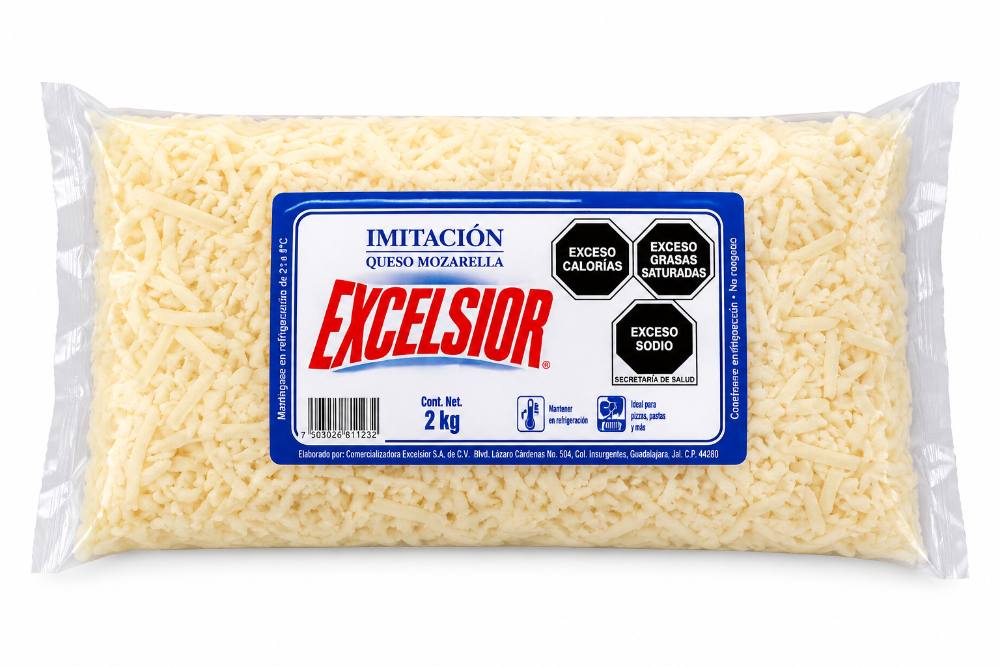Queso Mozzarela Rallado 2 Kg.