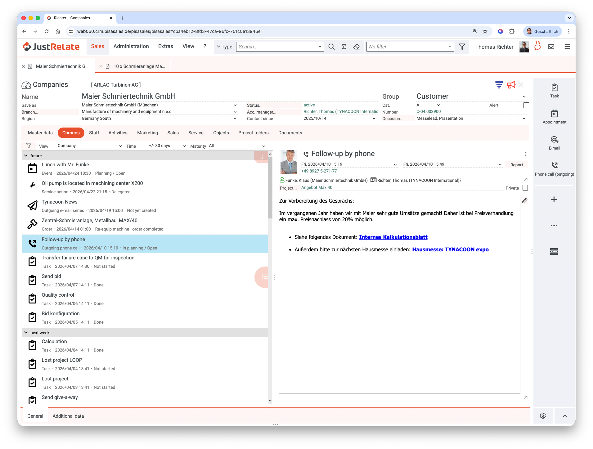 JustRelate CRM Screenshot 1