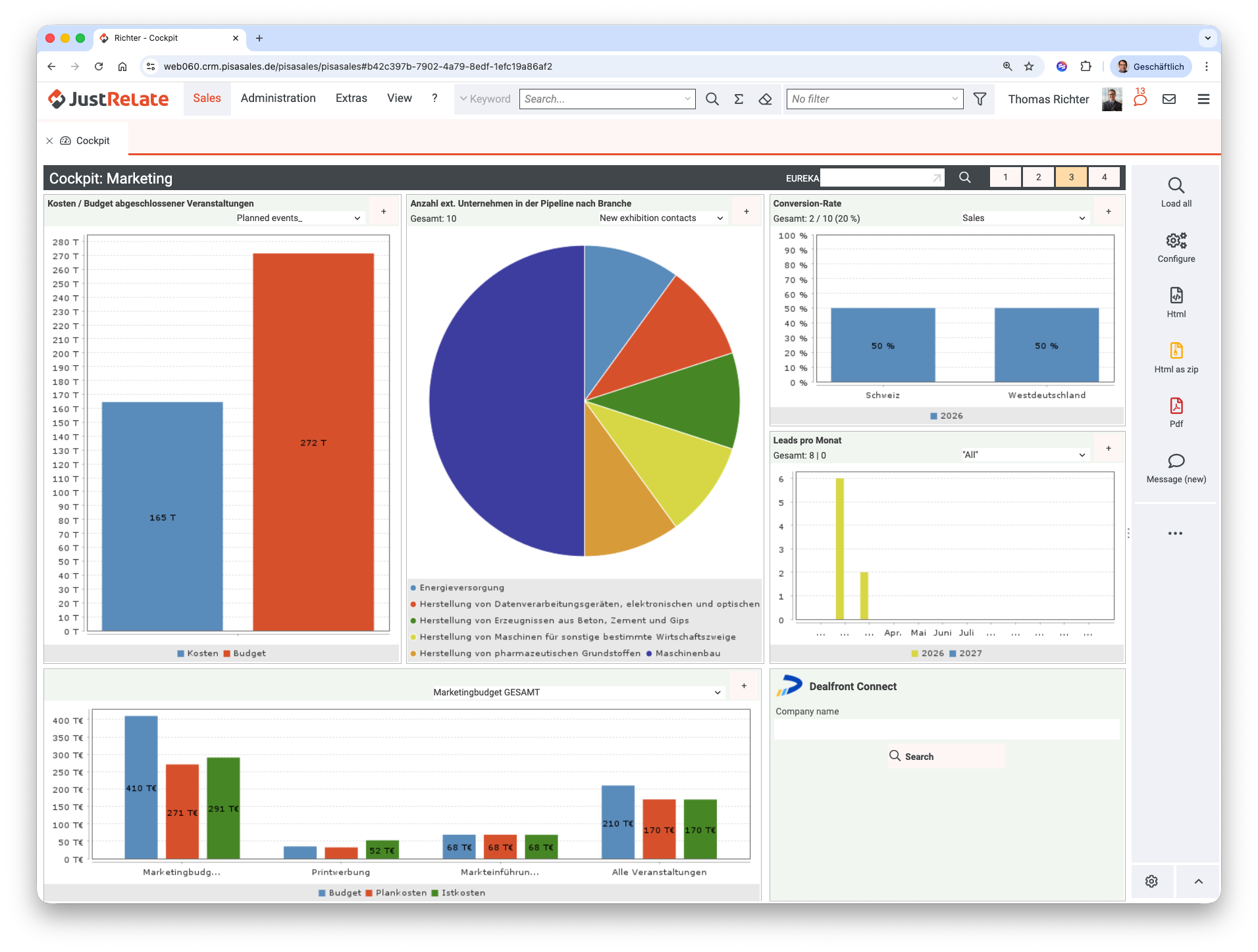 JustRelate CRM Screenshot 2