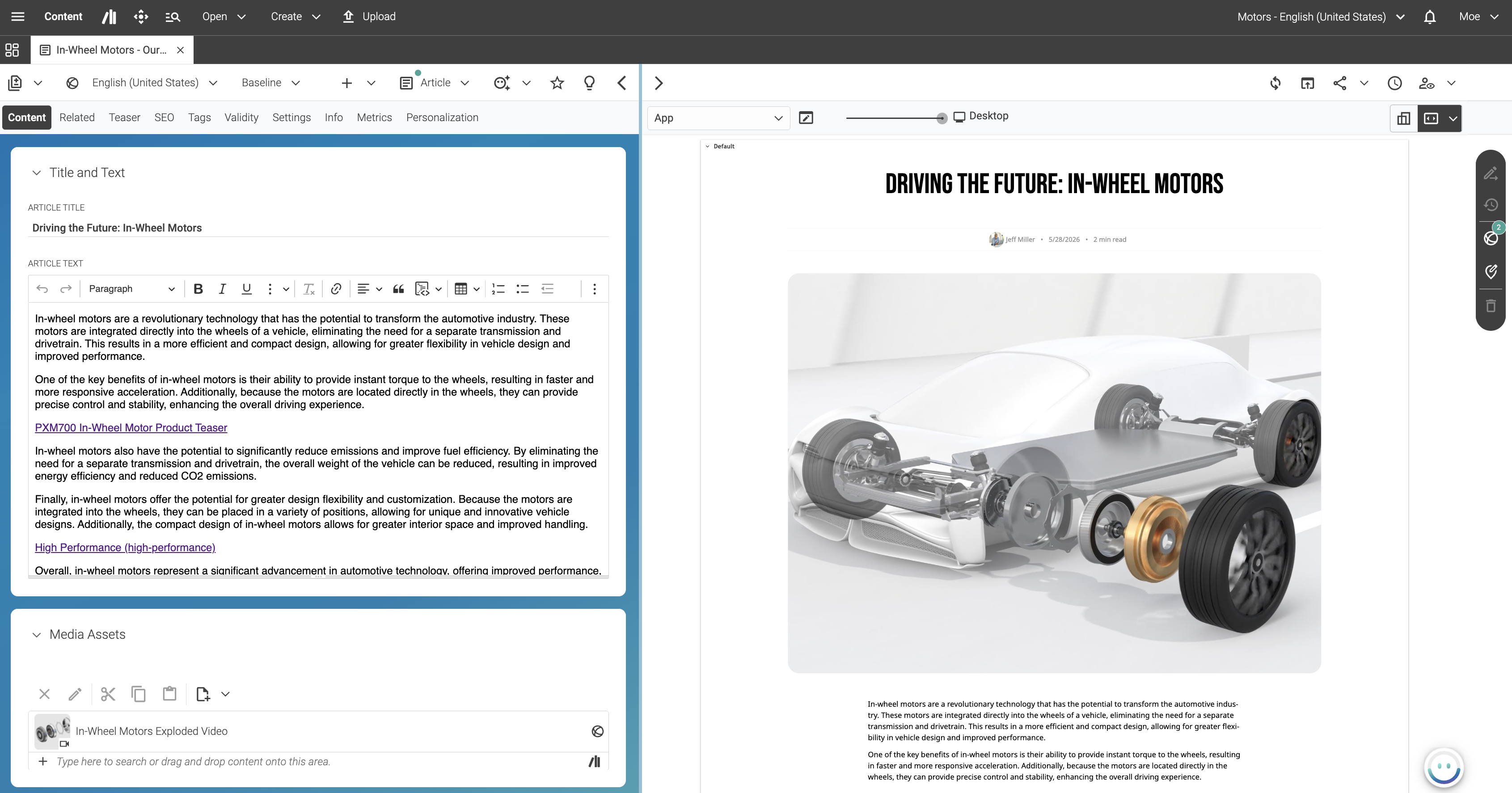 CoreMedia Content Cloud Screenshot 4
