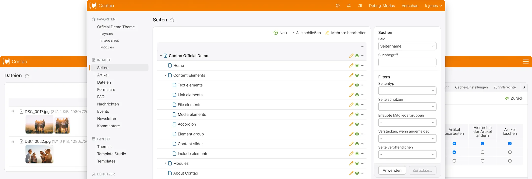 Contao Screenshot 1
