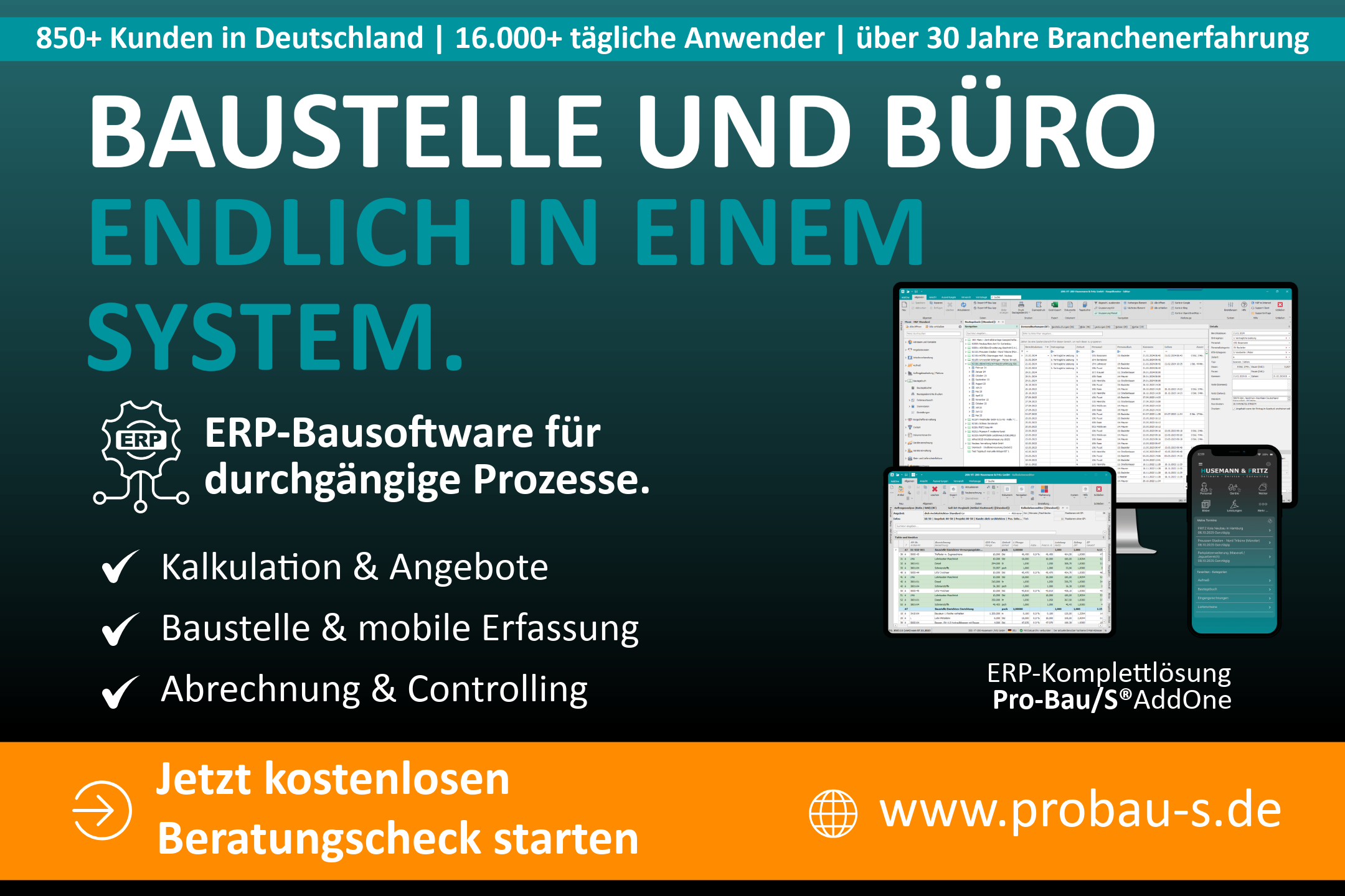 Pro-Bau/S® AddOne & Bau AppOne Screenshot 1