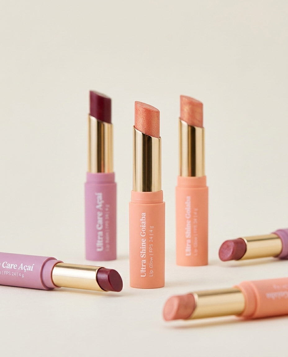 Lip Balm e Lip Glow ella: cuidado com FPS 24 e brilho para os seus lábios