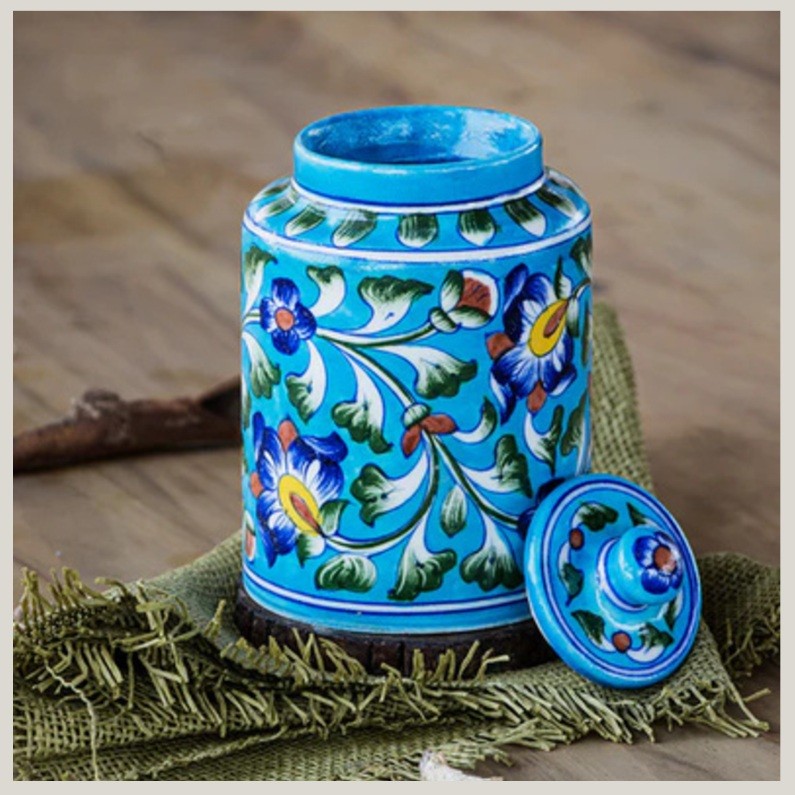 Azure Heritage Jar - Blue