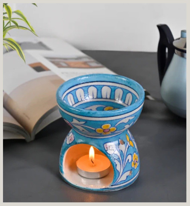 Blue Pottery Diffuser - Blue