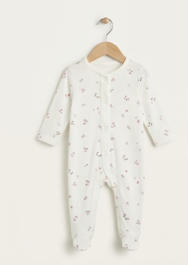 Sleep Suit (Pink Floral)