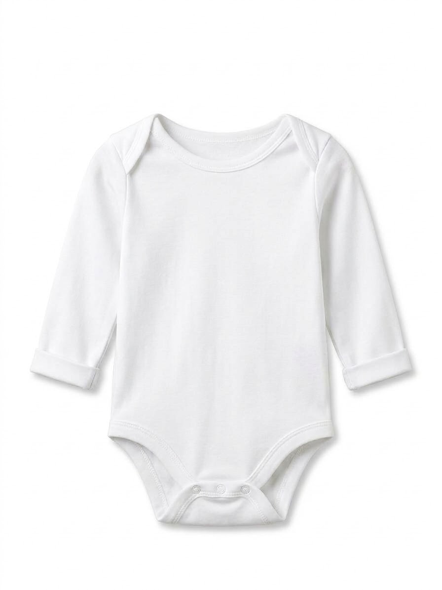 Body Suit Long Sleeves (White)