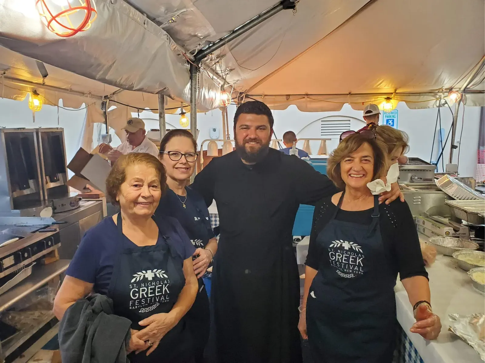 Volunteers at the Gyro Tent
