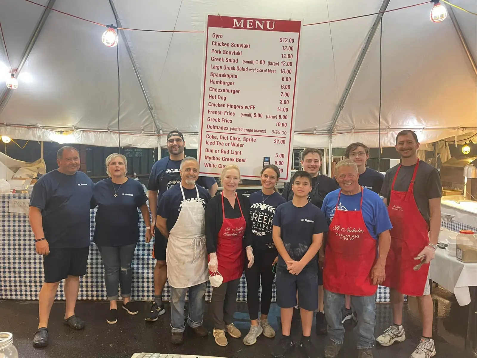 Volunteers at the Gyro Tent