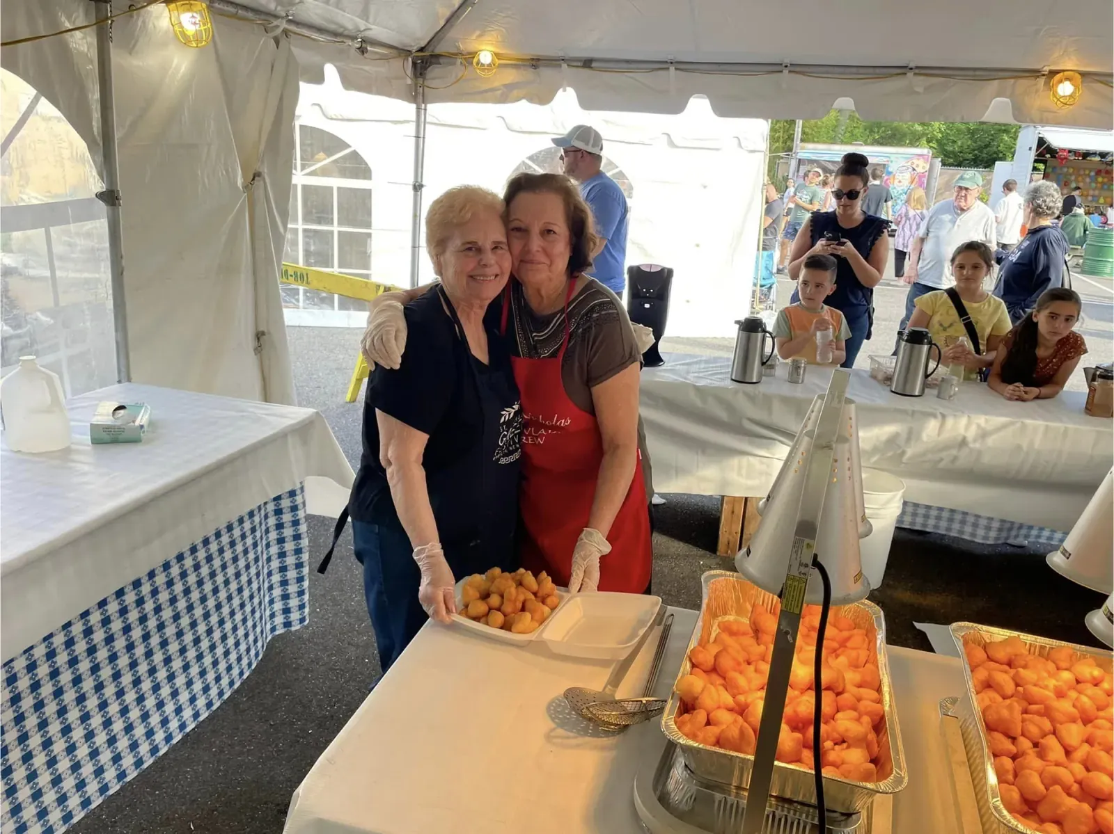 Loukoumades being served