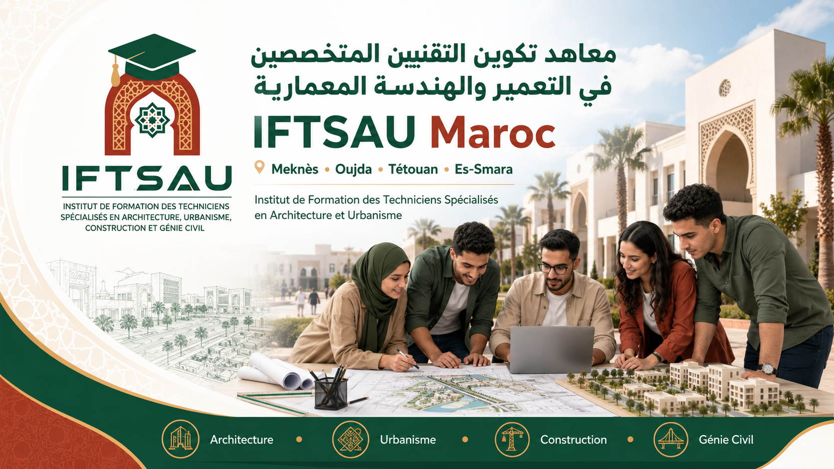 معاهد تكوين التقنيين المتخصصين في التعمير والهندسة المعمارية  (IFTSAU / IFTAU)