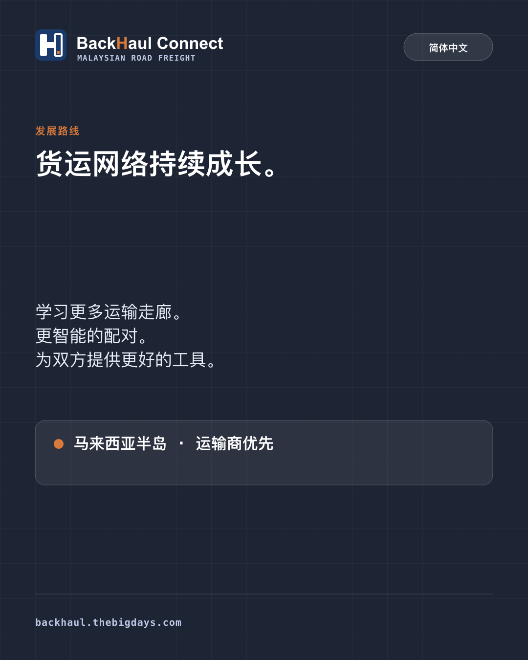 拓展马来西亚半岛货运路线覆盖范围