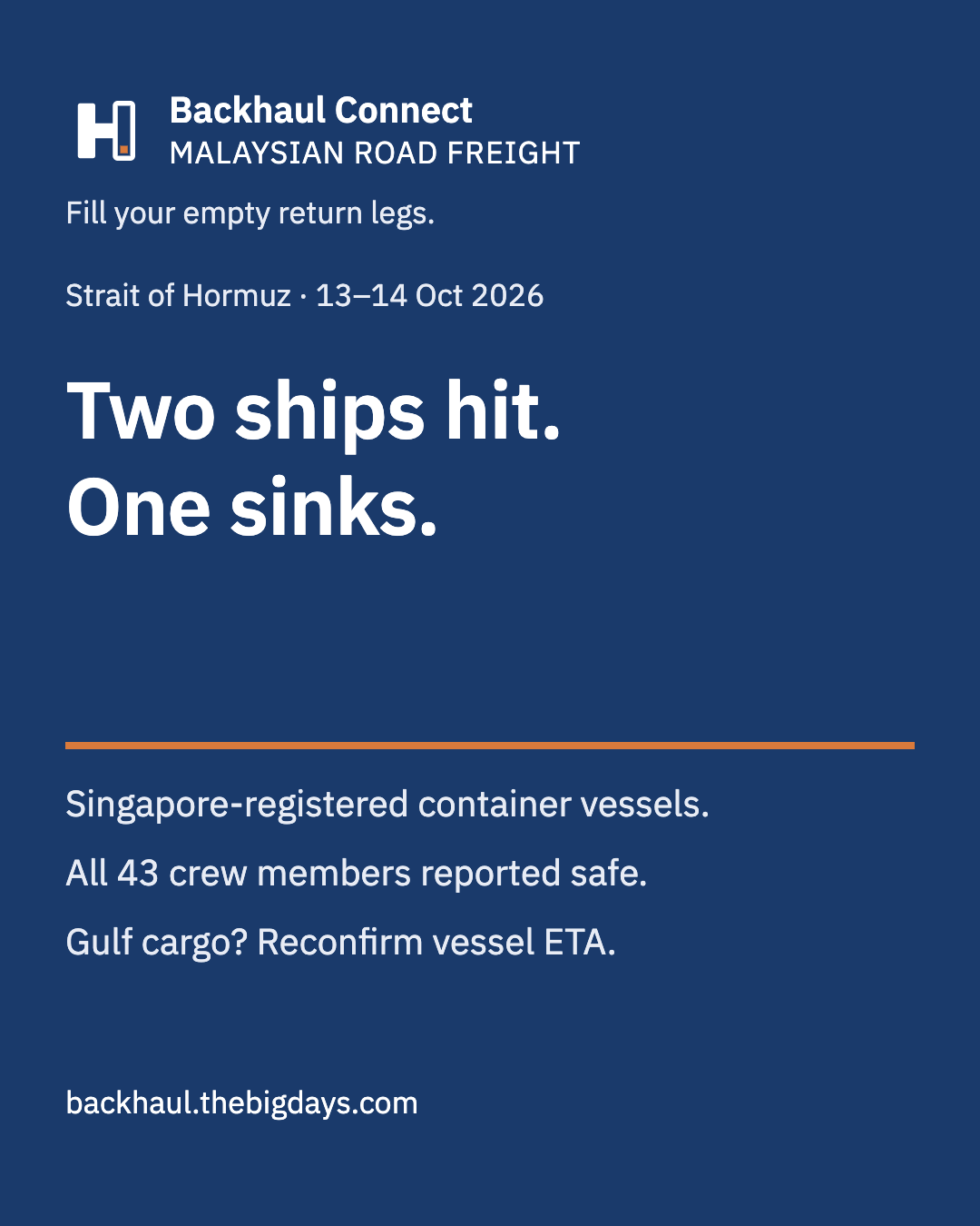 Two container ships hit in Strait of Hormuz: shipment checks for Malaysian businesses