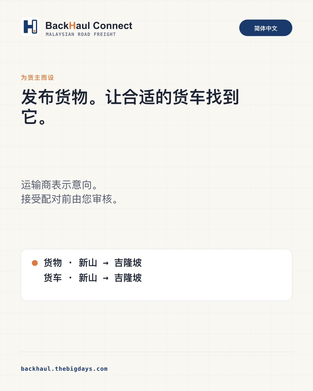 致托运人：如何发布货物并查看运输商的兴趣