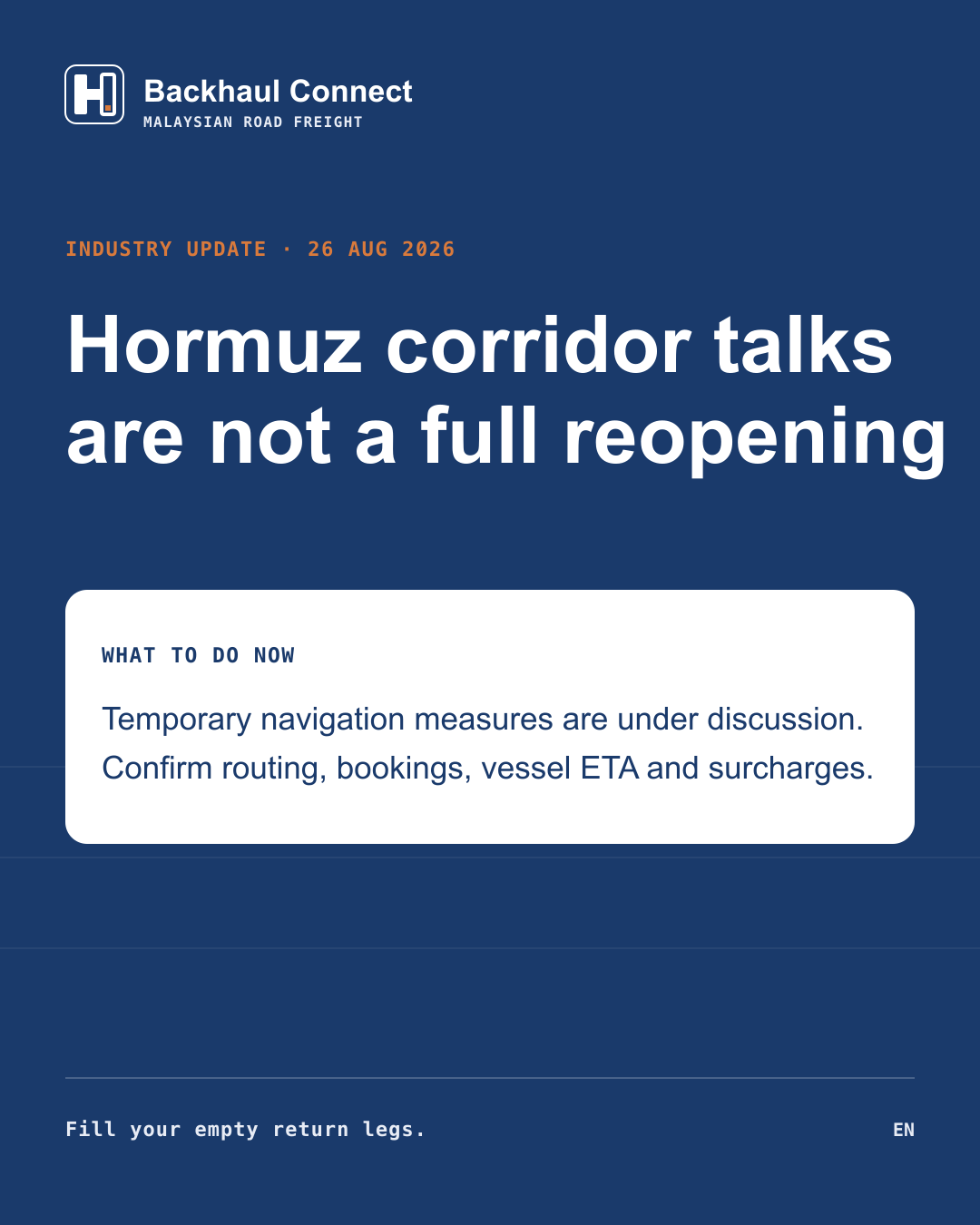 Iran–Oman Hormuz corridor talks: what Gulf-linked cargo should check