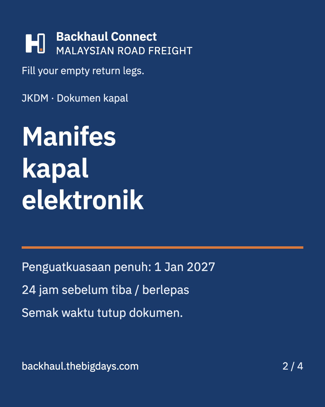 Manifes kapal elektronik: bersedia untuk 1 Januari 2027