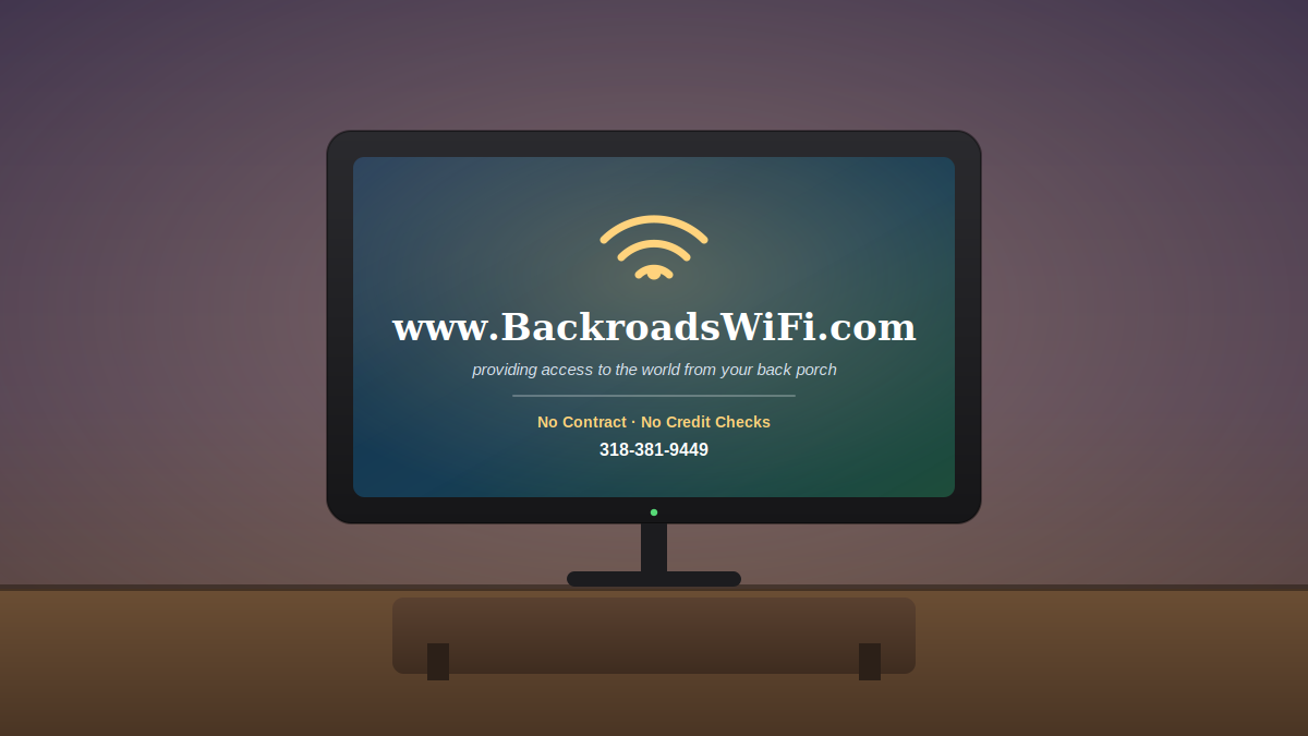 BackroadsWiFi.com lets a family stream free movies on a rural back porch with a stable internet connection