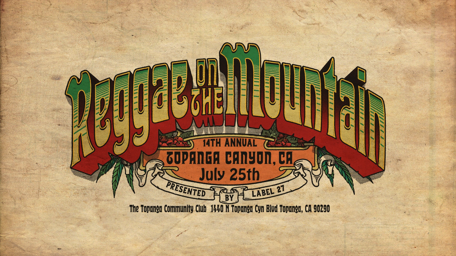 Reggae On The Mountain 2026 poster - Topanga, California, United States