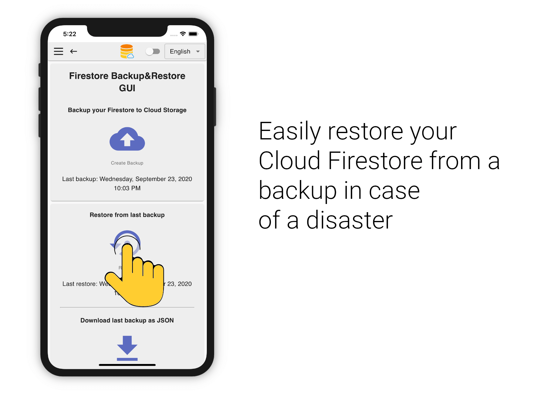 Firebase restore Cloud Firestore with a single click from your Google Cloud Storage