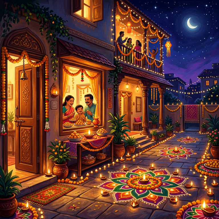 A Diwali song with your family's names