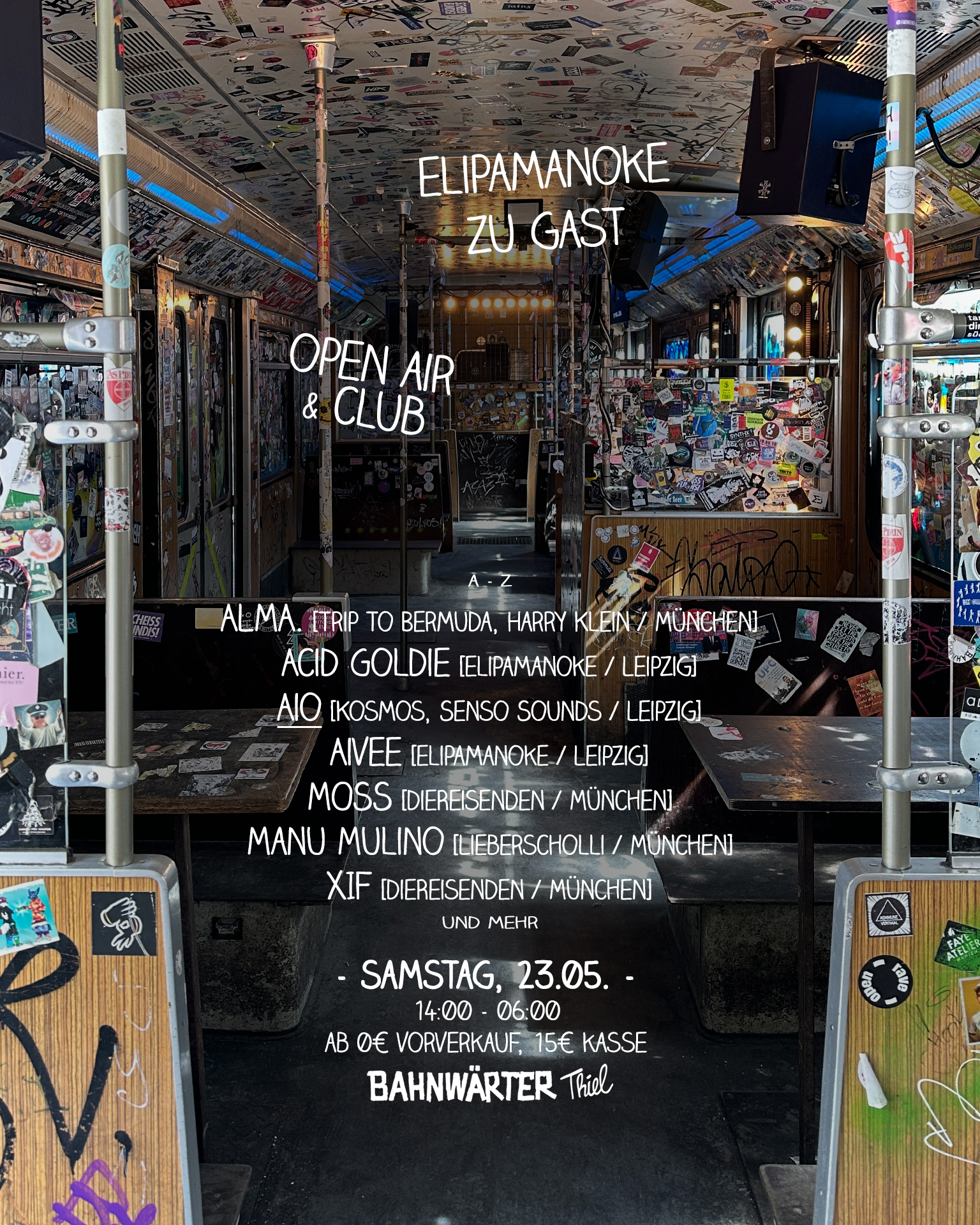 elipamanoke zu Gast im Bahnwärter Thiel – Open Air & Club mit Aio