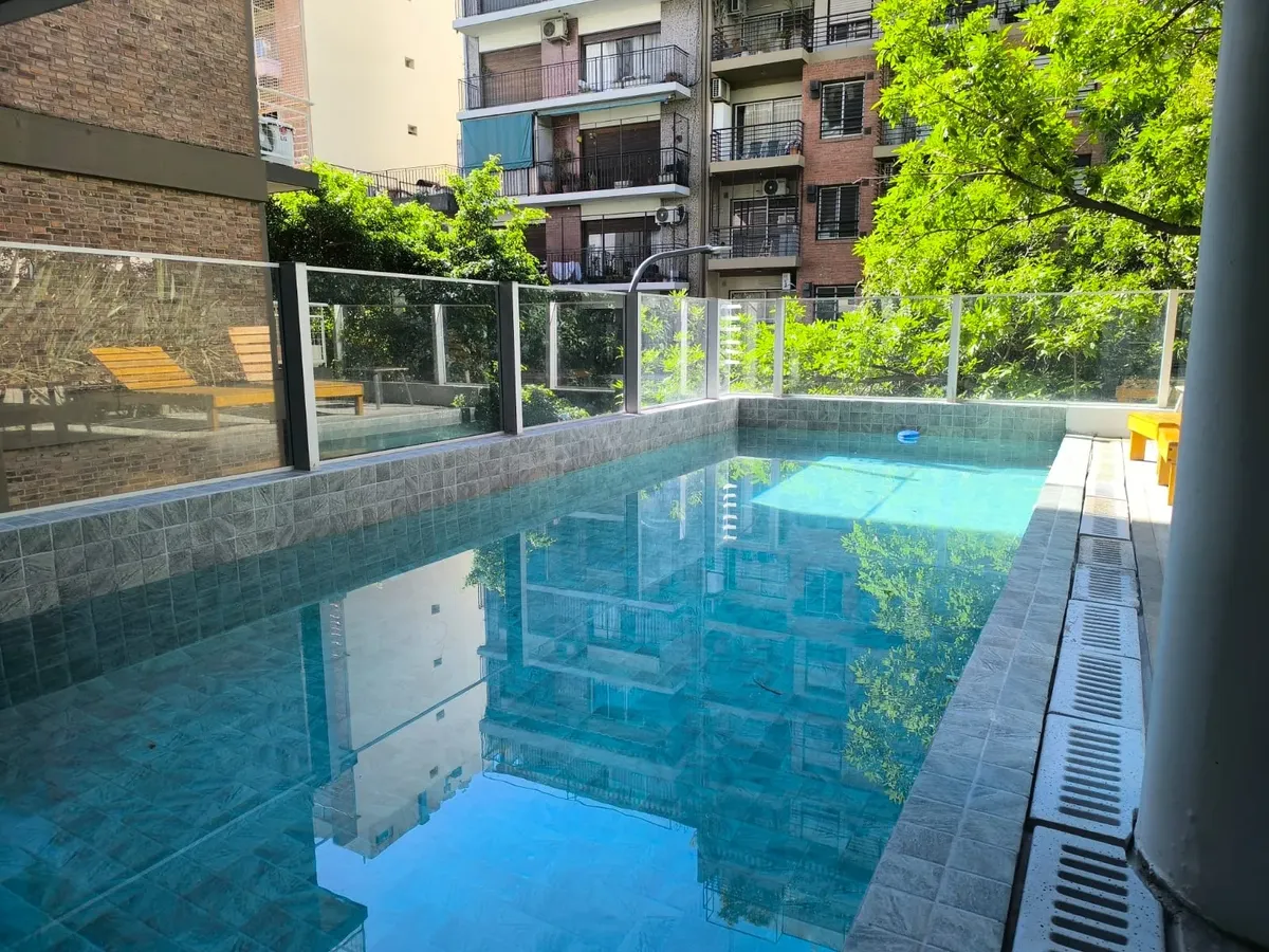4 ambientes amoblado con terraza, parrilla y quincho.