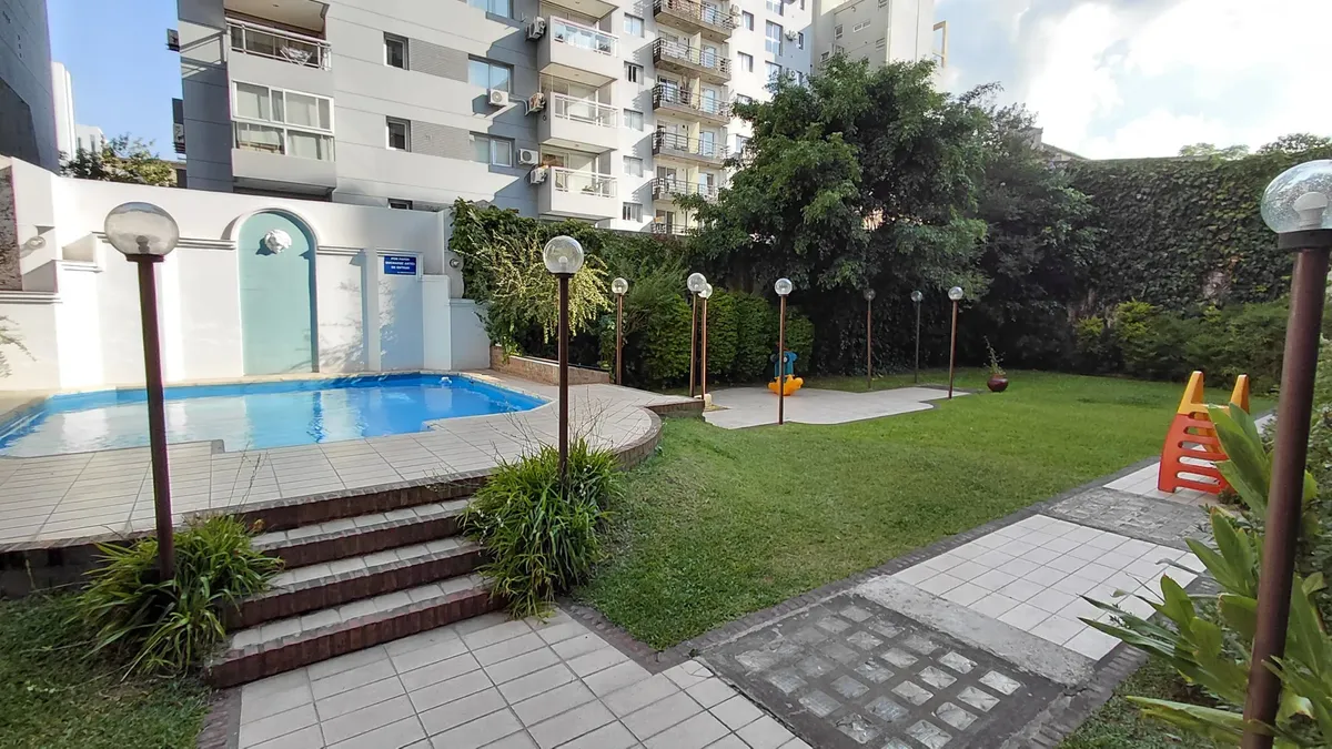 2 ambientes en Núñez con pileta, gimnasio y terraza al río