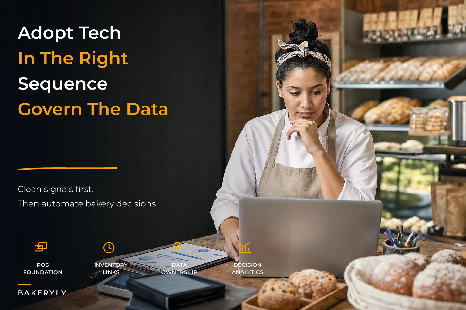 A phased tech adoption and data‑governance roadmap that small bakeries can implement