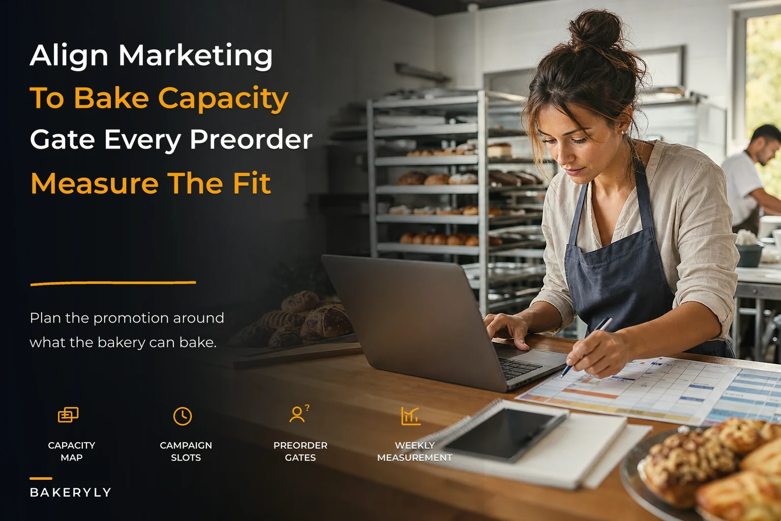 Align marketing to production: a calendarized preorder system that protects bakery capacity