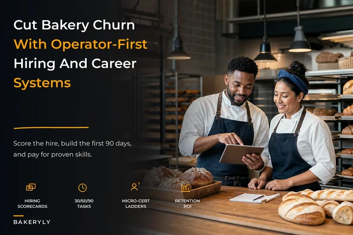 Cut churn and build careers: an operator‑first hiring, micro‑cert and pay‑ladder system for bakeries