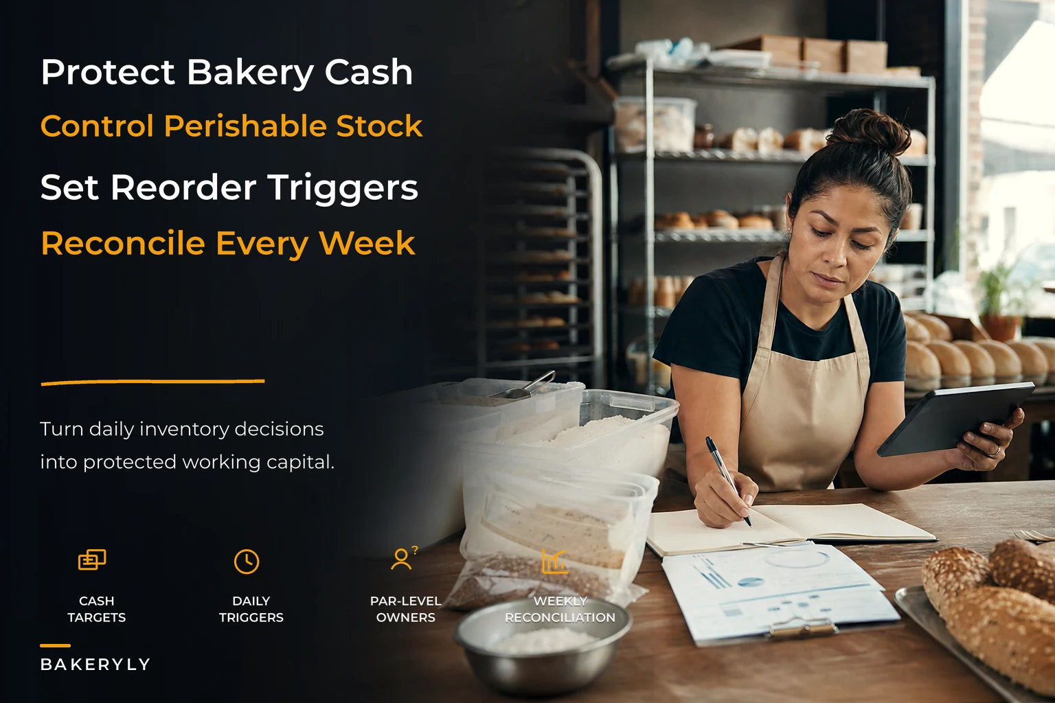 Inventory governance to protect working capital for bakeries